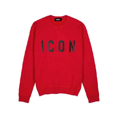 Shop Dsquared2 Red Cotton-jersey Sweatshirt