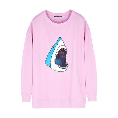 Shop Wildfox Space Shark Roadtrip Printed Jersey Sweatshirt