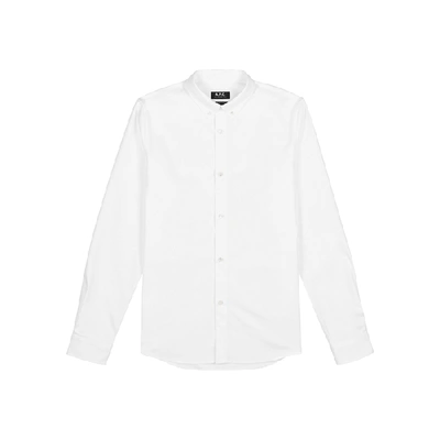 Shop Apc White Cotton Oxford Shirt