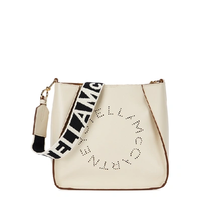 Shop Stella Mccartney Stella Logo Mini Cross-body Bag In Off White