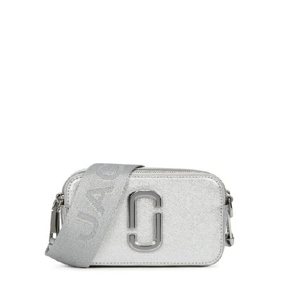 Shop Marc Jacobs Snapshot Dtm Silver Leather Cross-body Bag