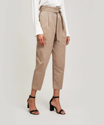 Shop J Brand Via High-rise Tapered Trousers In Deckard