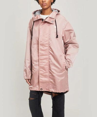 Shop Acne Studios Osborn Hooded Face Parka In Pink