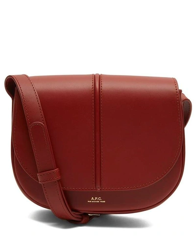 Shop Apc Betty Leather Cross-body Bag In Brown