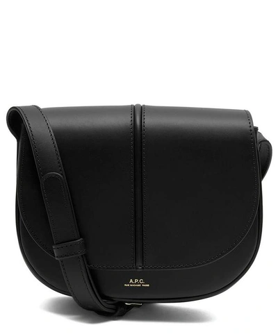 Shop A.p.c. Betty Leather Cross-body Bag In Black