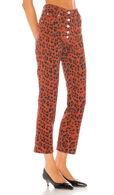 MIAOU JUNIOR 高腰长裤 – 红色豹纹. 尺码 29 (ALSO – 23,24,25,26,27,28).