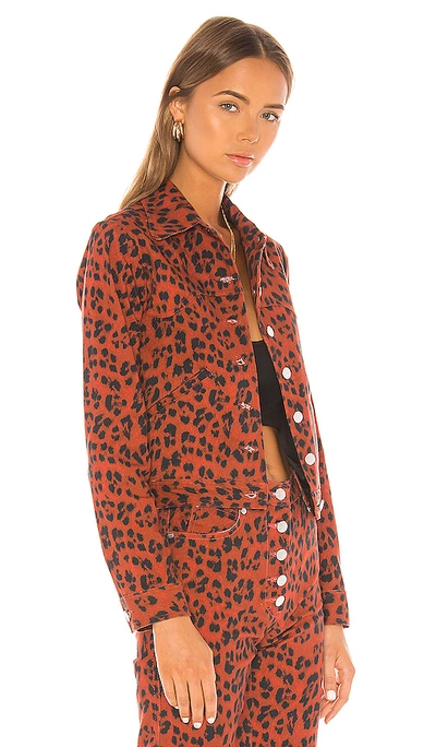 Shop Miaou Lex Jacket. In Red Leopard