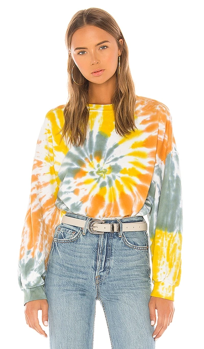 Shop Agolde Balloon Sleeve Sweatshirt In Swirl