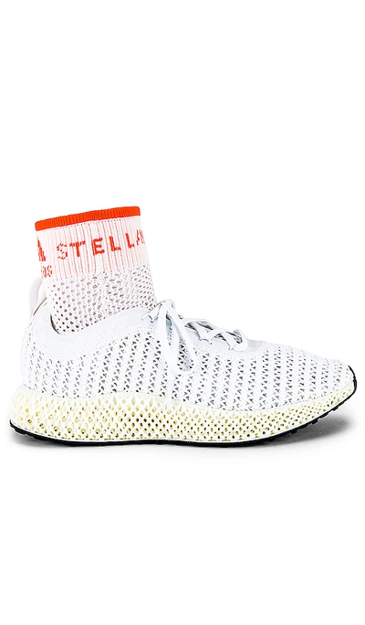 Shop Adidas By Stella Mccartney Alpha Edge 4d Sneaker In Core White, True Orange & Core Black
