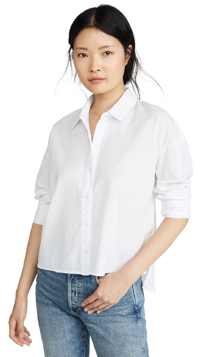 Shop James Perse Boxy Shirt In White