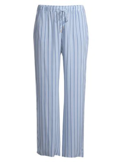 Shop Hanro Women's Sleep & Lounge Woven Pants In Soft Blue