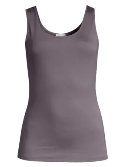 Shop Hanro Soft Touch Tank Top In Warm Grey