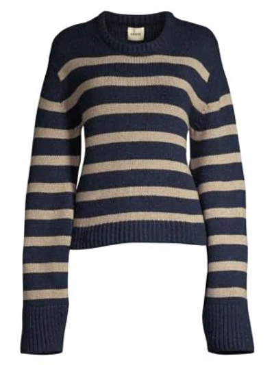 Shop Khaite Women's Annalise Stripe Cashmere Sweater In Blue Multi
