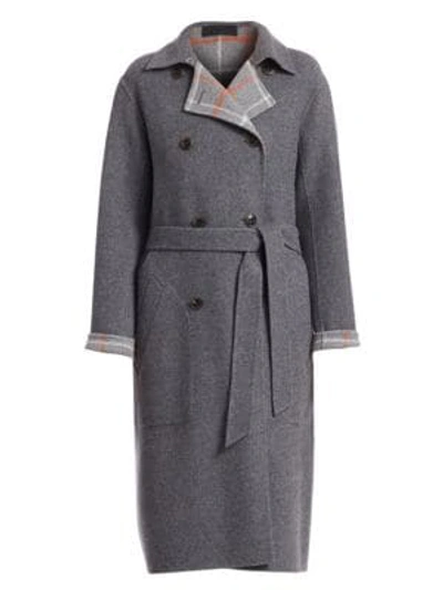 Shop Rag & Bone Rach Wool Blend Reversible Coat In Grey