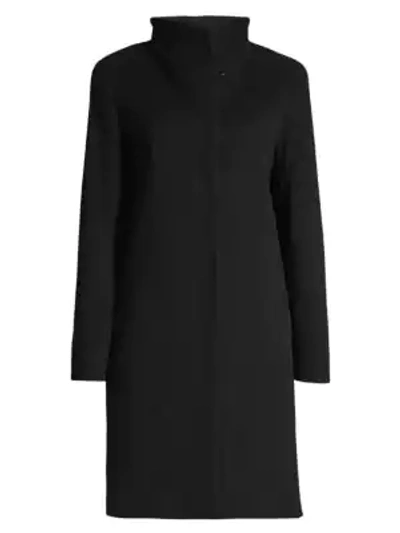 Shop Cinzia Rocca Icon Wool & Cashmere Coat In Black
