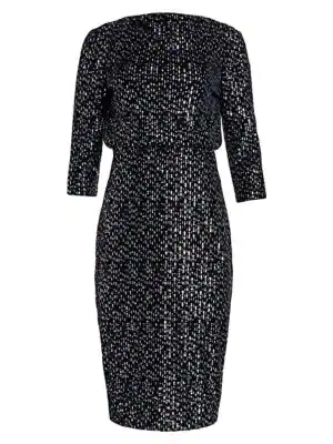 badgley mischka velvet sequin gown