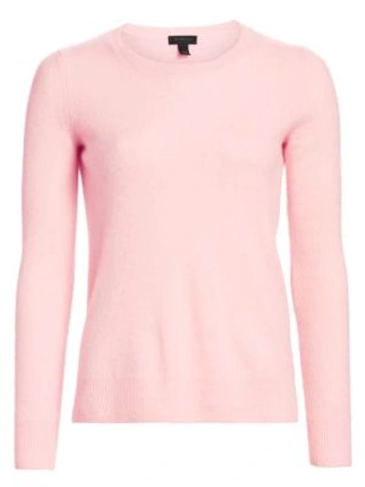 Shop Saks Fifth Avenue Collection Featherweight Cashmere Sweater In Pale Rose