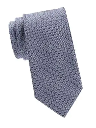 Shop Brioni Jacquard Silk Tie In Light Blue