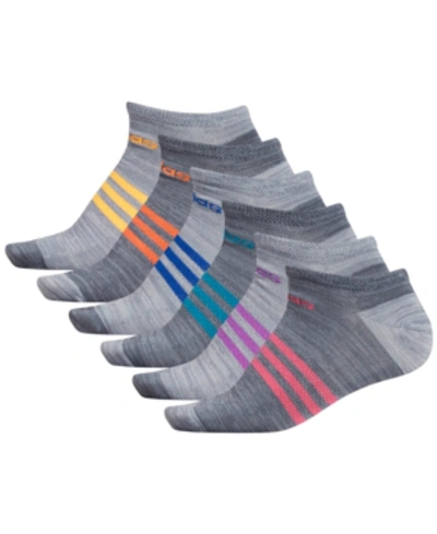 Shop Adidas Originals Adidas 6-pk. Superlite No-show Women's Socks In Grey - Onix Space Dye/ Clear Onix - Grey Space Dye/ Real