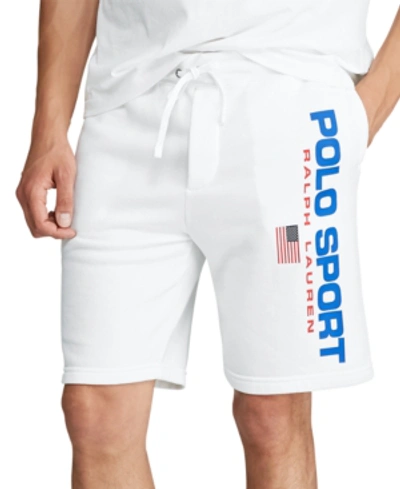 Shop Polo Ralph Lauren Men's Polo Sport 8" Fleece Shorts In White
