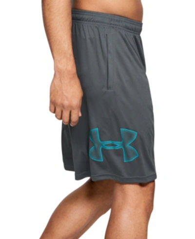 Shop Under Armour Men's Ua Tech Logo 10" Shorts In Grey/teal Rush