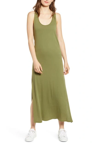 Shop Current Elliott The Twisted Maxi Dress In Loden Green