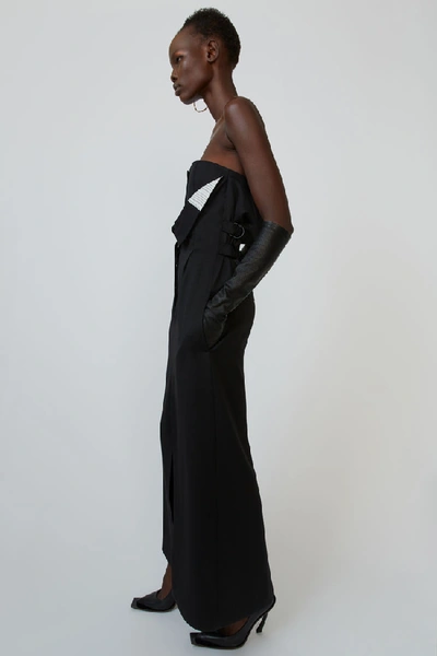 Shop Acne Studios Strapless Tuxedo Dress Black