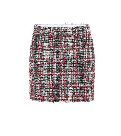 Shop Thom Browne Tweed Wool-blend Miniskirt In Multicoloured