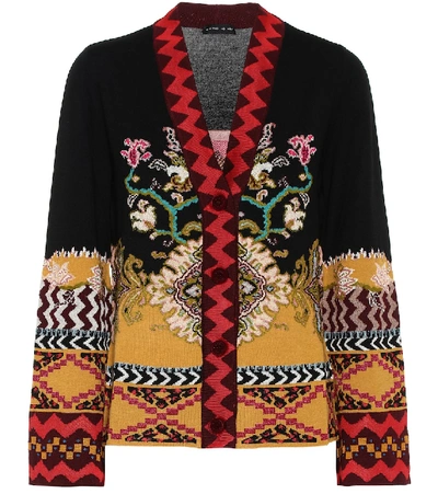 Shop Etro Wool-blend Cardigan In Multicoloured