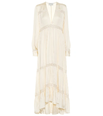 Shop Arje Phoebe Silk Maxi Dress In White