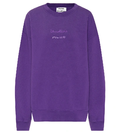 Shop Acne Studios Cotton Sweatshirt In Purple