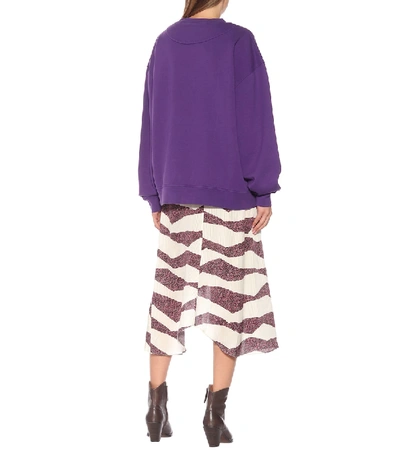 Shop Acne Studios Cotton Sweatshirt In Purple