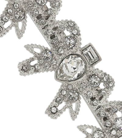 Miu Miu Crystal-embellished Barrette In Silver