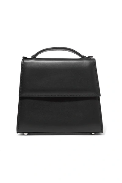 Shop Hunting Season The Small Top Handle Leather Tote In Black