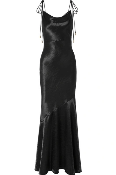 Shop Rebecca Vallance Henri Dupioni Gown In Black