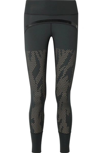 Shop Adidas By Stella Mccartney Training Believe This Perforated Climalite Leggings In Black