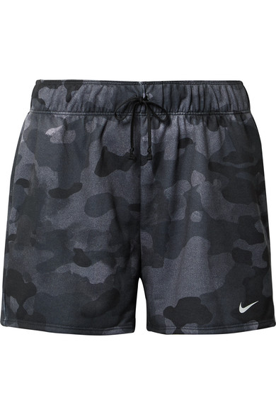 nike dry women's rebel attack camo shorts