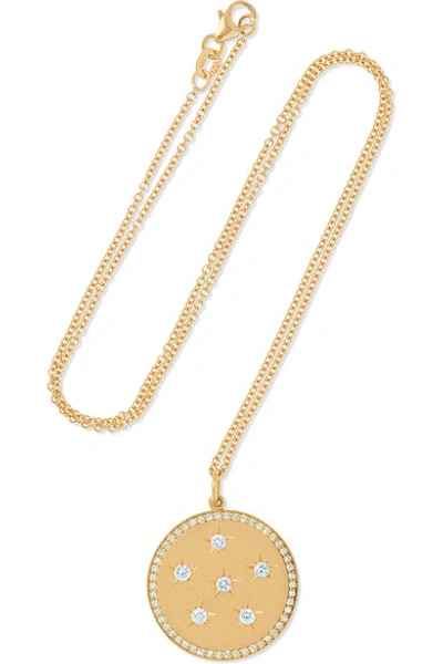 Shop Andrea Fohrman New/ Full Moon 18-karat Gold Diamond Necklace