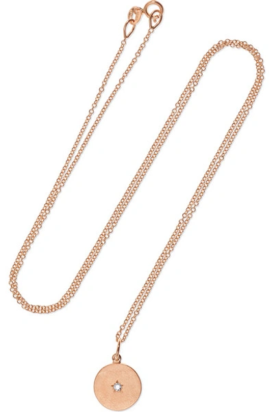 Shop Andrea Fohrman Full/ New Moon 18-karat Rose Gold Diamond Necklace