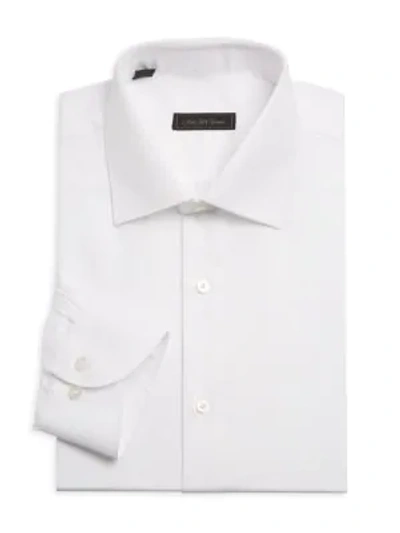 Shop Saks Fifth Avenue Collection Textured Dress Shirt In White