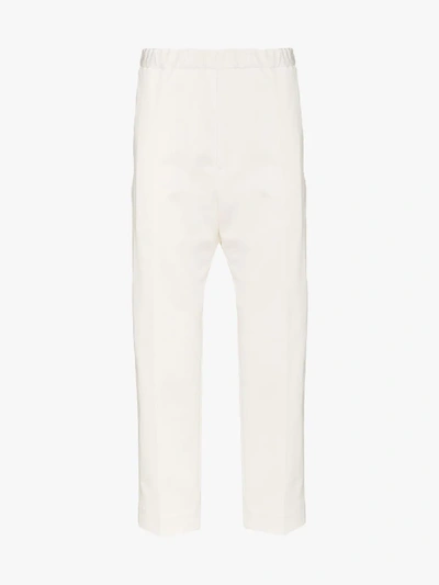 Shop Jil Sander Priamo Relaxed Trousers In White