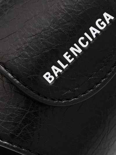 Shop Balenciaga Black Cycle Leather Bracelet