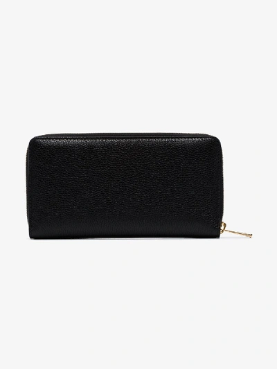 Shop Gucci Black Zumi Logo Plaque Wallet