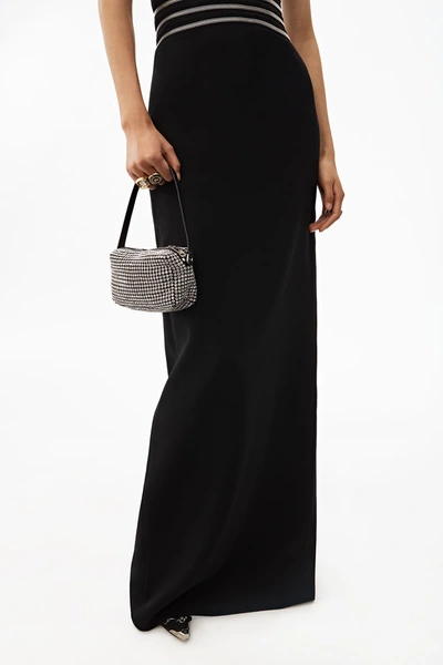 Alexander Wang Heiress Pouch In Rhinestone Mesh In White
