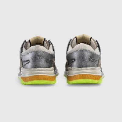 Shop Gucci Men's Ultrapace Sneaker In Silver
