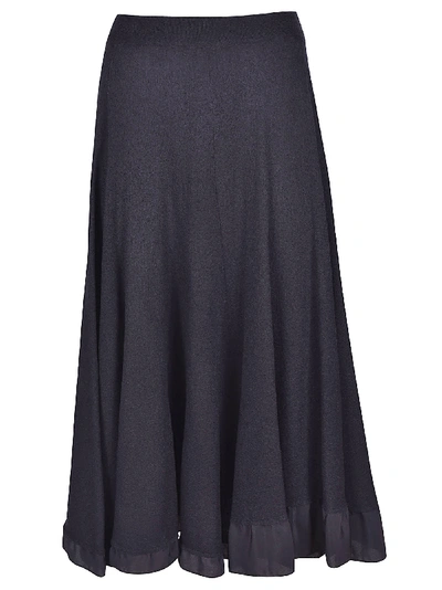 Shop Stella Mccartney Ruffled Trim Skirt In Ink