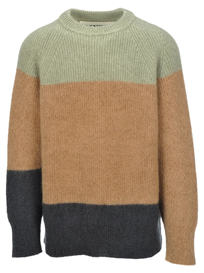 Shop Jil Sander Striped Crew Neck Sweater In Multicolor