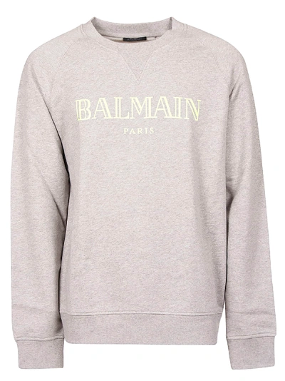 Shop Balmain Logo Print Sweatshirt