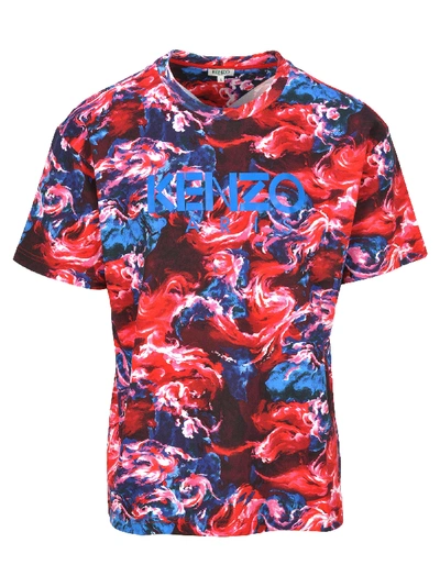 Shop Kenzo World T-shirt In Red Multicolor