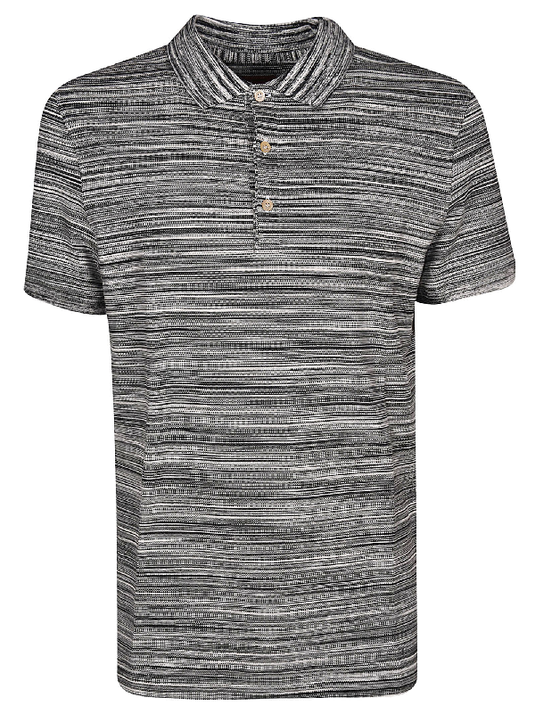 Missoni Short Sleeve Polo Shirt In Multicolor | ModeSens